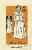 1950s Vintage Anne Adams Sewing Pattern 4807 Uncut Plus Size Nightgown 40 Bust
