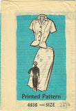 1950s Vintage Anne Adams Sewing Pattern Plus Size Ladies 2 Piece Dress Sz 43 B
