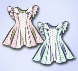 1940s Original Vintage Anne Adams Pattern 4856 Little Girls Princess Dress Sz 8