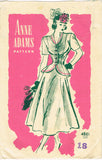 1940s Vintage Anne Adams Sewing Pattern 4861 Misses Peplum Suit Size 36 Bust