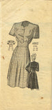 1940s Vintage Anne Adams Sewing Pattern 4882 Plus Size WWII Dress Size 42 Bust - Vintage4me2