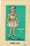 1950s Vintage Anne Adams Sewing Pattern 4883 Uncut Little Girls Dress Size 10