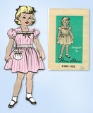 1950s Vintage Anne Adams Sewing Pattern 4883 Uncut Little Girls Dress Size 10