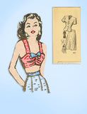 Anne Adams 4588: 1950s Misses Sun Dress Size 34 Bust Vintage Sewing Pattern