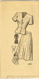 Anne Adams 4886: 1950s Misses Suit w Bra Top Sz 38 Bust Vintage Sewing Pattern