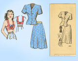 Anne Adams 4886: 1950s Misses Suit w Bra Top Sz 38 Bust Vintage Sewing Pattern