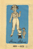 1950s Vintage Anne Adams Sewing Pattern 4891 Little Girls Play Clothes Size 8