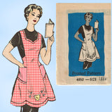 1950s Vintage Anne Adams Sewing Pattern 4950 Uncut Misses Apron Sz 44-46 B