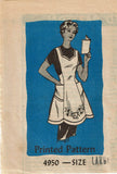 1950s Vintage Anne Adams Sewing Pattern 4950 Uncut Misses Apron Sz 44-46 B