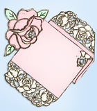 1940s Vintage Alice Brooks Embroidery Transfer 5325 Uncut Cutwork Rose Scarf