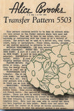 1940s Vintage Alice Brooks Embroidery Transfer 5503 Uncut Cutwork Pillowcases