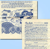 1940s Uncut Alice Brooks Embroidery Transfer 668 Filet Crochet Floral Pillowcase - Vintage4me2