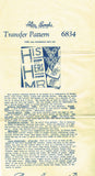 1940s ORIGNAL Uncut Alice Brooks Fancy His & Hers Pillowcase Transfer 6834 - Vintage4me2