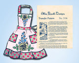 Alice Brooks 7136: 1940s Uncut Misses Embroidered Apron Vintage Sewing Pattern