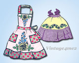 Alice Brooks 7136: 1940s Uncut Misses Embroidered Apron Vintage Sewing Pattern