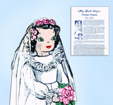 1940s Vintage Alice Brooks Transfer Pattern 7172 Uncut Doll & Wedding Dress ORIG