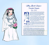 1940s Vintage Alice Brooks Transfer Pattern 7172 Uncut Doll & Wedding Dress ORIG
