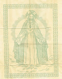 1940s Vintage Alice Brooks Embroidery Transfer 7181 Uncut Sacred Heart of Jesus