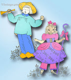 1940s Alice Brooks Embroidery Transfer 7343 Uncut Kids Pcase Motifs