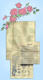 1940s Alice Brooks Embroidery Transfer 7392 Uncut Flower Basket Crochet Cases
