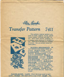 1940s Alice Brooks Embroidery Transfer 7411 Uncut Floral Pillowcase Linens Motif
