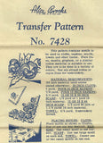 1940s Alice Brooks Embroidery Transfer 7428 Pansy Motifs Pillowcases or Napkins - Vintage4me2