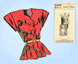 Anne Cabot 5586: 1940s Misses Scalloped Blouse 14/16/18 Vintage Sewing Pattern