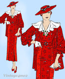 Advance 1171: 1930s Misses Dress & Jacket Size 32 Bust Vintage Sewing Pattern