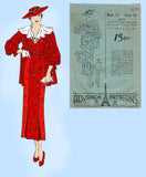 Advance 1171: 1930s Misses Dress & Jacket Size 32 Bust Vintage Sewing Pattern