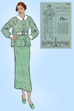 Advance 1227: 1930s Misses 2 Piece Dress Size 32 Bust Vintage Sewing Pattern - Vintage4me2