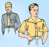 1930s Vintage Advance Sewing Pattern 1496 Classic Little Boys Shirt Size 28C