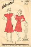 1930s Vintage Advance Sewing Pattern 1893 Girls Shirtwaist Dress Size 14 32 Bust - Vintage4me2