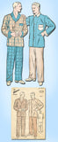 1930s Vintage Advance Sewing Pattern 2141 Men's WWII Pajamas Size 38 Chest - Vintage4me2