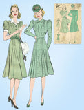 1930s Vintage Advance Sewing Pattern 2312 Misses Softly Tailored Dress Size 36 B - Vintage4me2