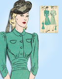 1930s Vintage Advance Sewing Pattern 2326 Misses Stylish Afternoon Dress Sz 36 B - Vintage4me2