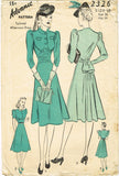 1930s Vintage Advance Sewing Pattern 2326 Misses Stylish Afternoon Dress Sz 36 B - Vintage4me2