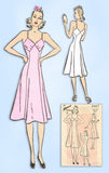1940s Vintage Advance Sewing Pattern 2367 Misses WWII Bias Cut Slip Sz 34 Bust