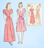 1940s Original Vintage Advance Sewing Pattern 2492 Misses WWII Housecoat Sz 30 B -Vintage4me2
