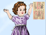 1940s Vintage Advance Sewing Pattern 2616 14 Inch Shirley Temple Doll Clothes