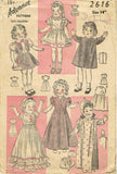 1940s Vintage Advance Sewing Pattern 2616 14 Inch Shirley Temple Doll Clothes