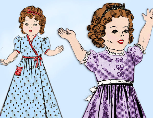 1940s Advance Sewing Pattern 2616 18 Inch Shirley Temple Doll Clothes –  Vintage4me2