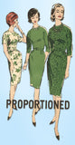 1960s Vintage Advance Sewing Pattern 2720 Misses Sheath Dress Size 14 34 Bust