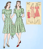 1940s Vintage Advance Sewing Pattern 2725 Misses WWII Sweetheart Dress Size 36 B -Vintage4me2