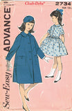 1960s Vintage Advance Sewing Pattern 2734 FF Chub Deb Girls Dress & Coat Sz 33 B