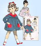 1960s ORIG Vintage Advance Sewing Pattern 2745 Toddler Girls Sailor Dress Size 2