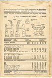 Advance 2754: 1940s WWII Misses Tennis Dress & Shorts 34B Vintage Sewing Pattern