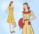 Advance 2754: 1940s WWII Misses Tennis Dress & Shorts 34B Vintage Sewing Pattern