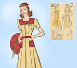 Advance 2754: 1940s WWII Misses Tennis Dress & Shorts 34B Vintage Sewing Pattern