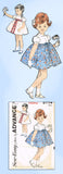 1960s Original Vintage Advance Pattern 2774 Toddler Girls High Waisted Dress Sz6