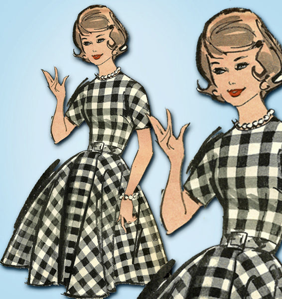 1960s Original Vintage Advance Sewing Pattern 2782 Junior Girls Dress Size 9